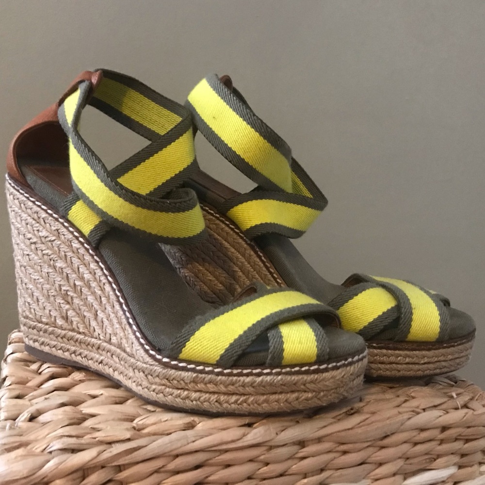 Tory Burch SZ 8 Adonis Platform Wedges Like New